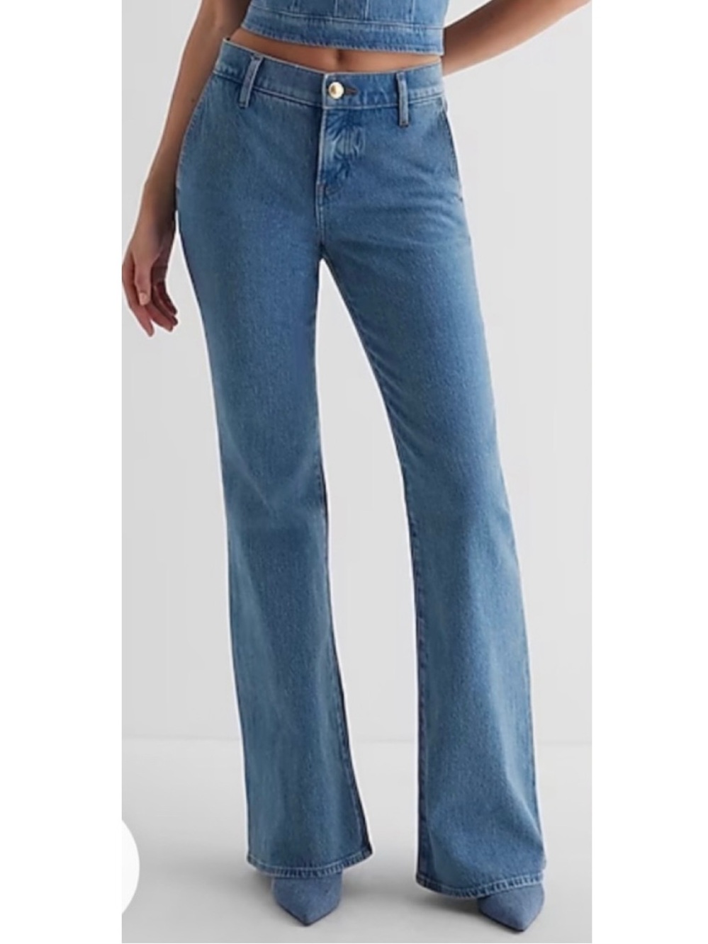 Express Mid Rise '70s Flare Jeans 14R